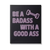 Stupell Industries Bad*ss With Good A** Inspirational Painting Gallery Wrapped Canvas Art Print Wall Art, 16 x 20