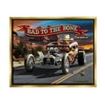thumbnail image 1 of Stupell Industries Bad to the Bone Dog Transportation Painting Gold Floater Framed Canvas Art Print Wall Art, 21 x 17, 1 of 10