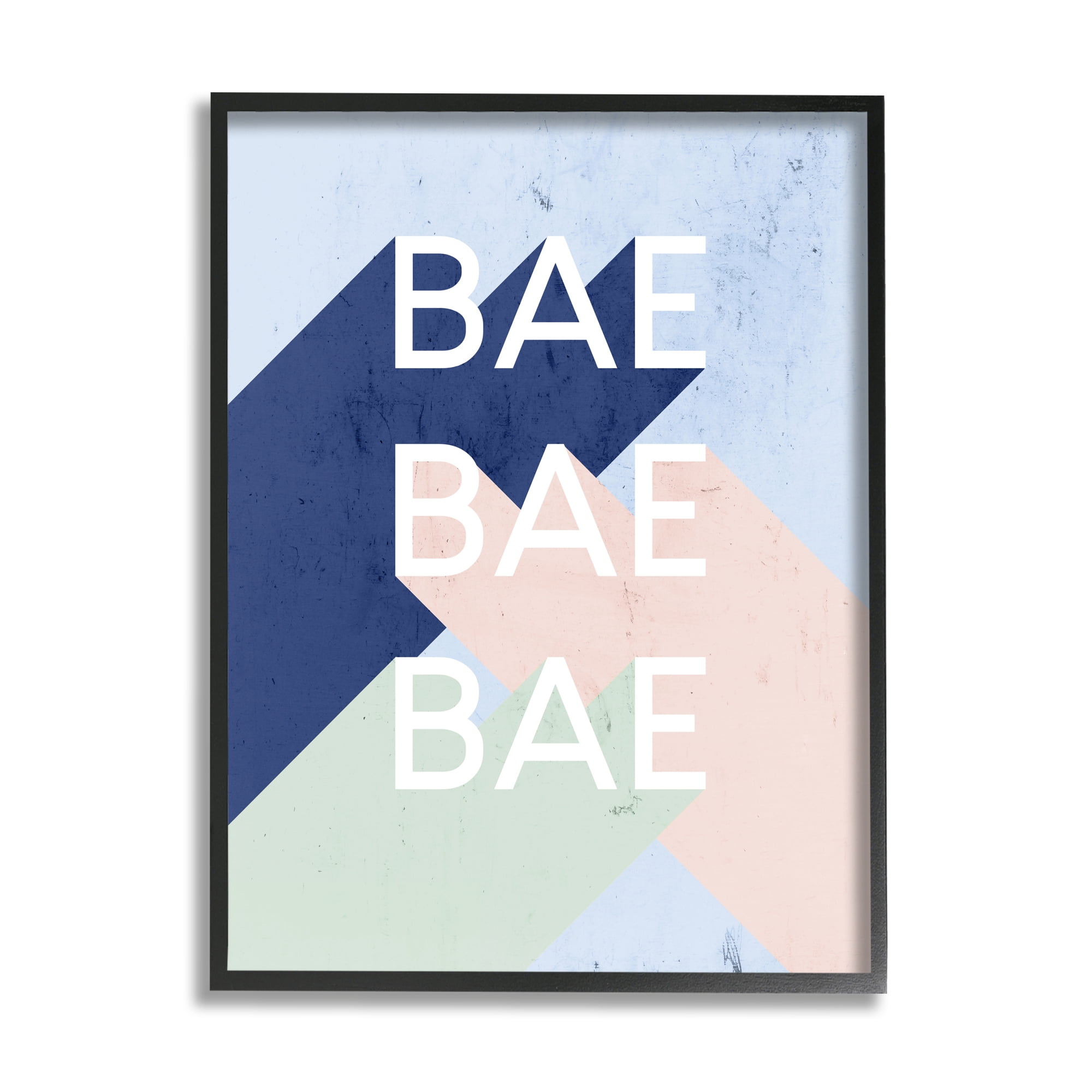 Stupell Industries Bae Bold Pop Typography Phrase Distressed Pattern, 24 x 30, Design by Daphne Polselli