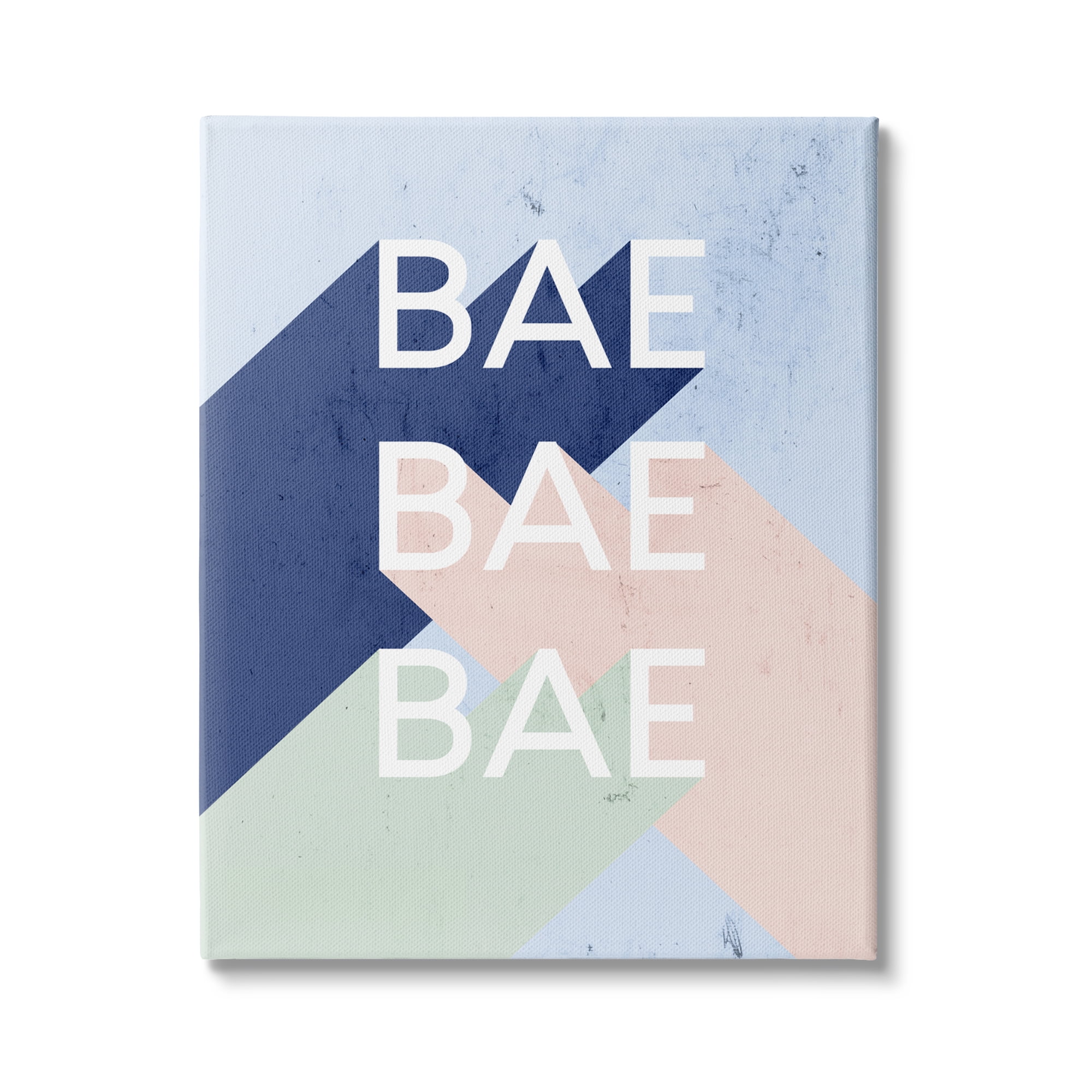 Stupell Industries Bae Bold Pop Typography Phrase Distressed Pattern, 24 x 30, Design by Daphne Polselli