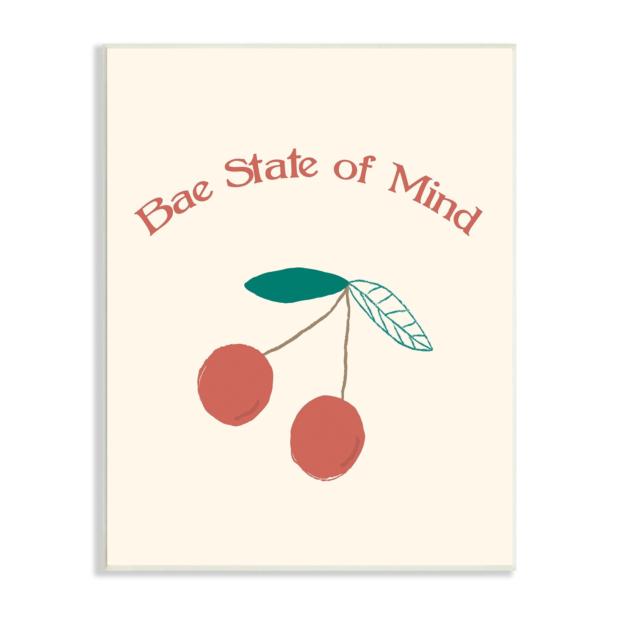 Stupell Industries Bae State of Mind Bold Red Cherry Fruit, 13 x 19, Design by Daphne Polselli