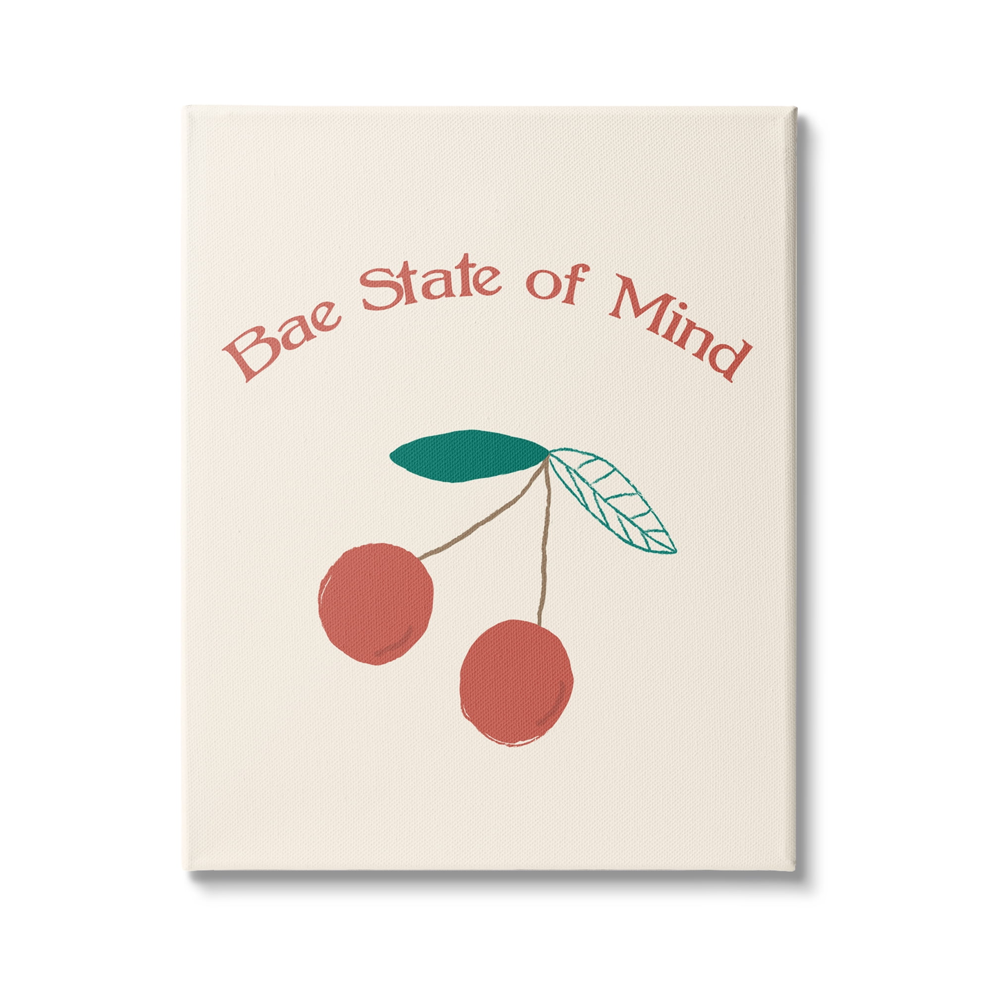 Stupell Industries Bae State of Mind Bold Red Cherry Fruit, 36 x 48, Design by Daphne Polselli