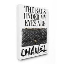Stupell Industries Bags Under My Eyes Black Bag Oversized Canvas Art