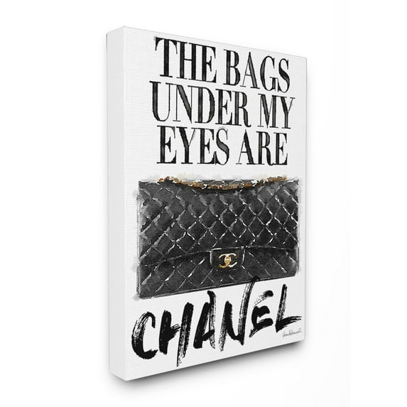 Stupell Industries Bags Under My Eyes Black Bag Oversized Canvas Art
