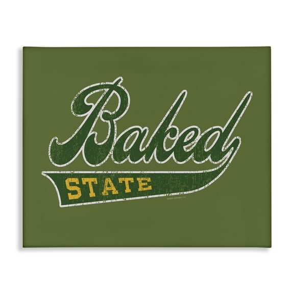 Stupell Industries Baked State Varsity Style Text & Numbers Painting Wrapped Canvas Art Print Wall Art, 30 x 24