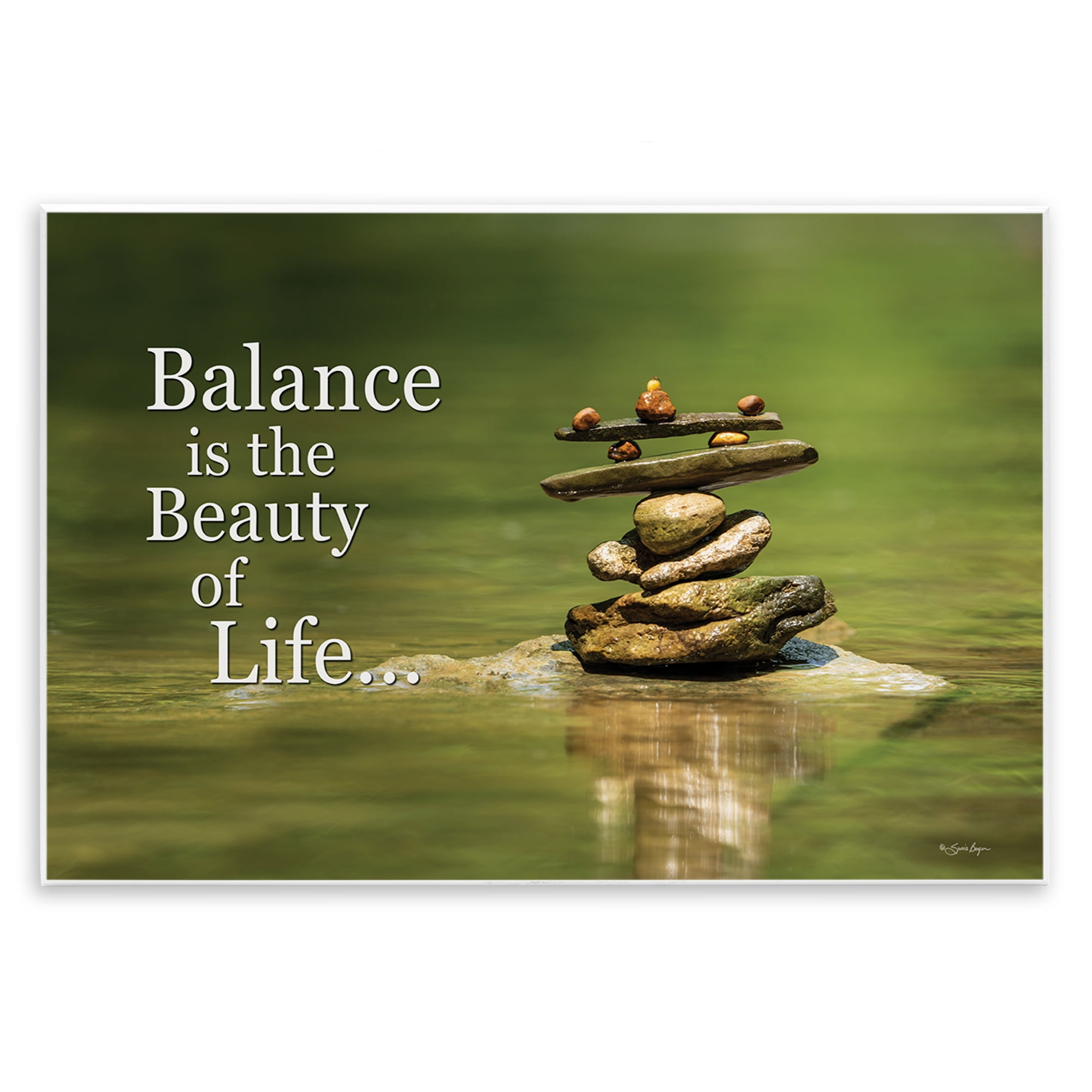 Stupell Industries Balance Is Beauty Landscape & Nature Painting Unframed Art Print Wall Art, 19 x 13