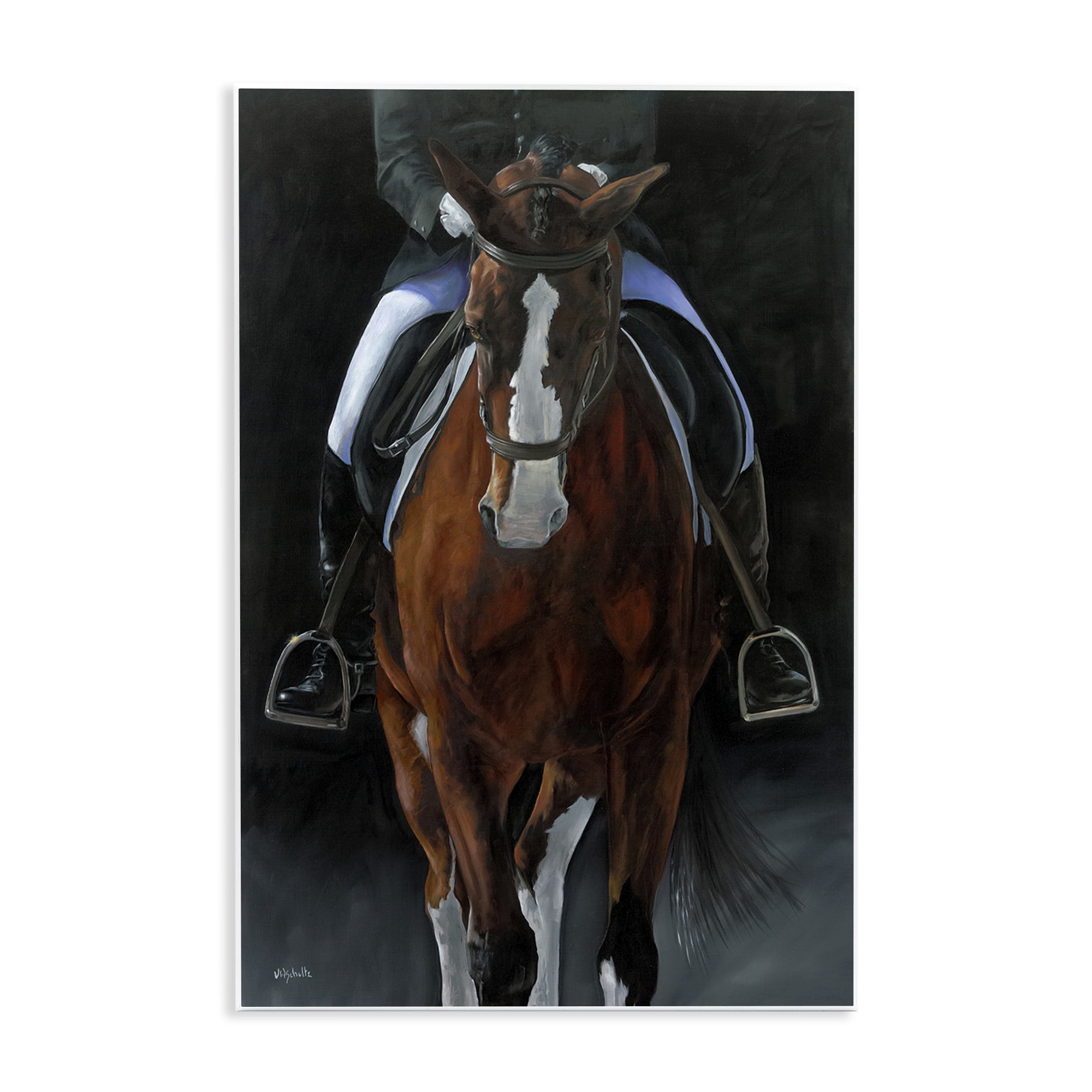 Stupell Industries Balance Trotting Horse Animals & Insects Painting Unframed Art Print Wall Art, 10 x 15