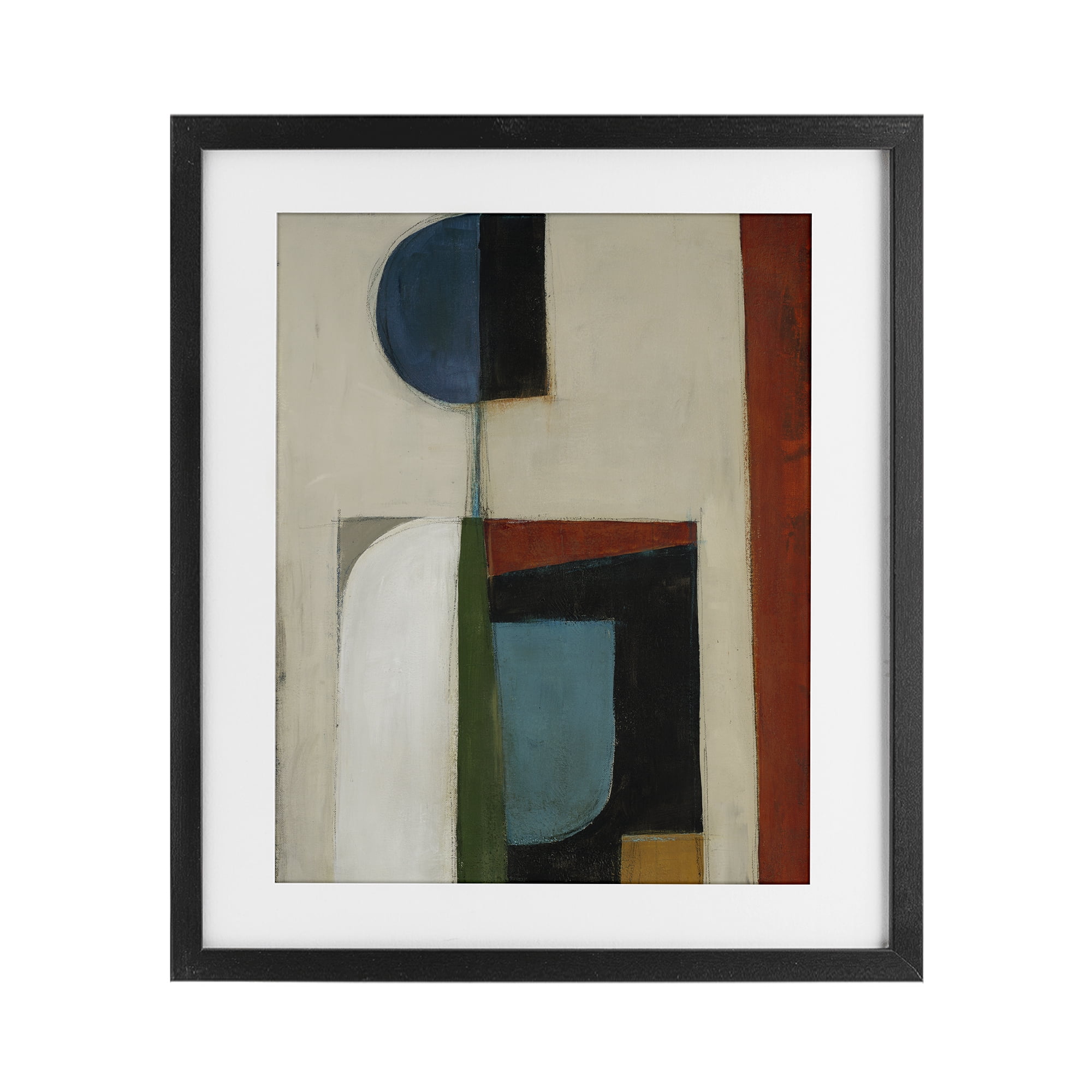 Stupell Industries Balanced Abstract Structure Black Framed Print Under Glass, design by Kippi Leonard