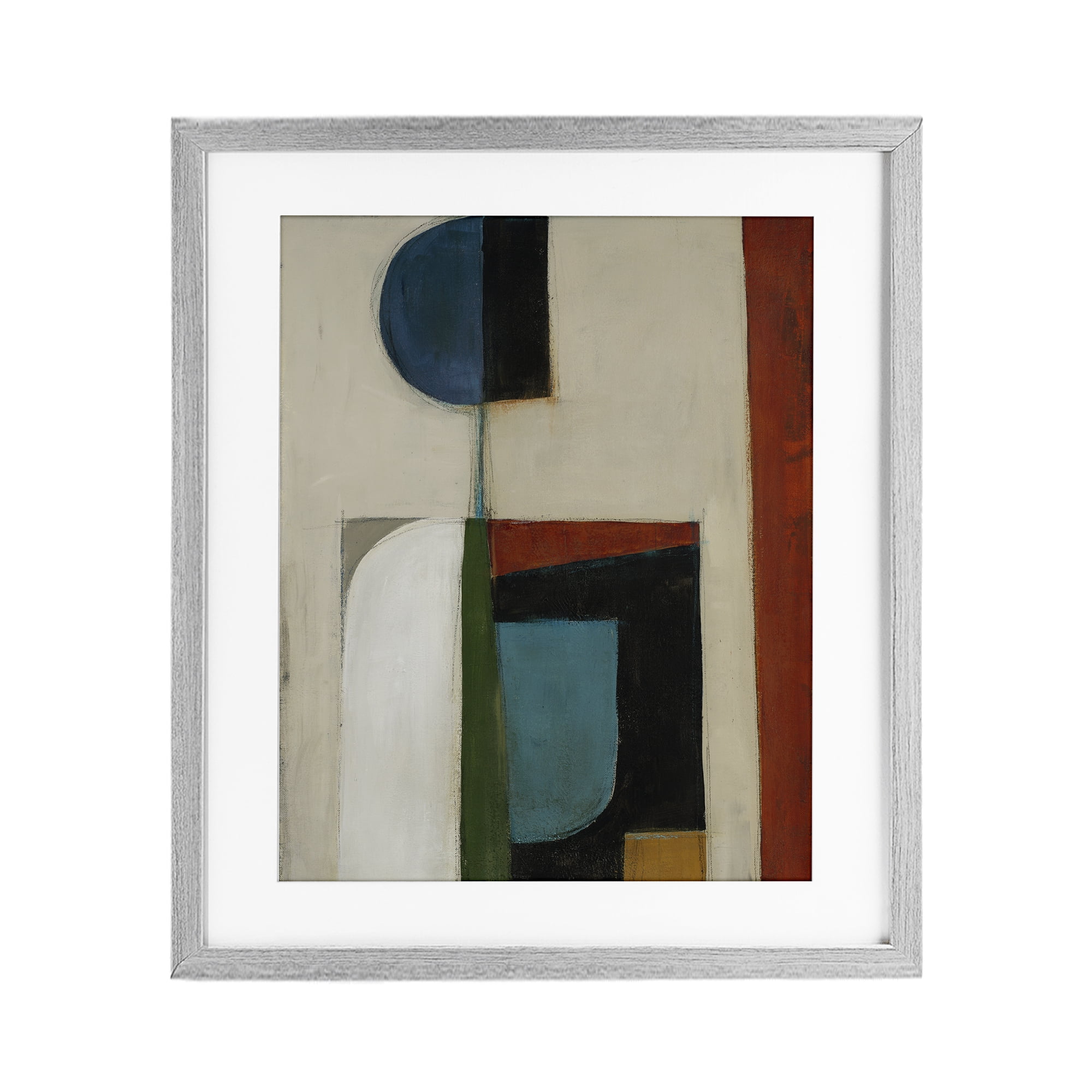 Stupell Industries Balanced Abstract Structure Gray Framed Print Under Glass, design by Kippi Leonard