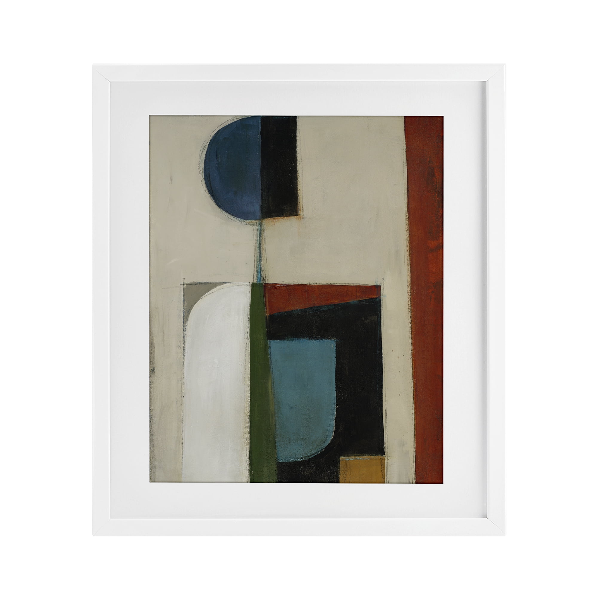 Stupell Industries Balanced Abstract Structure White Framed Print Under Glass, design by Kippi Leonard
