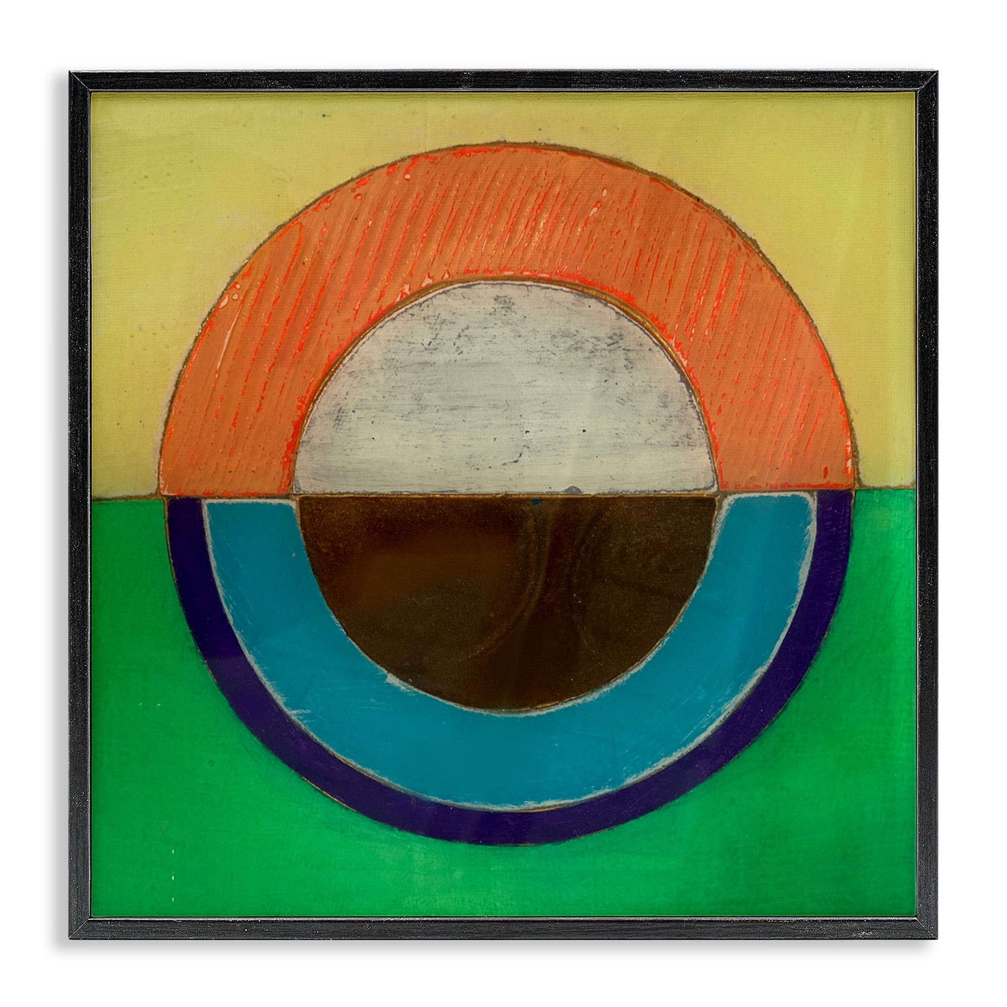 Stupell Industries Balanced Circle Symmetry Black Framed Giclee Art, design by Matthew Finger