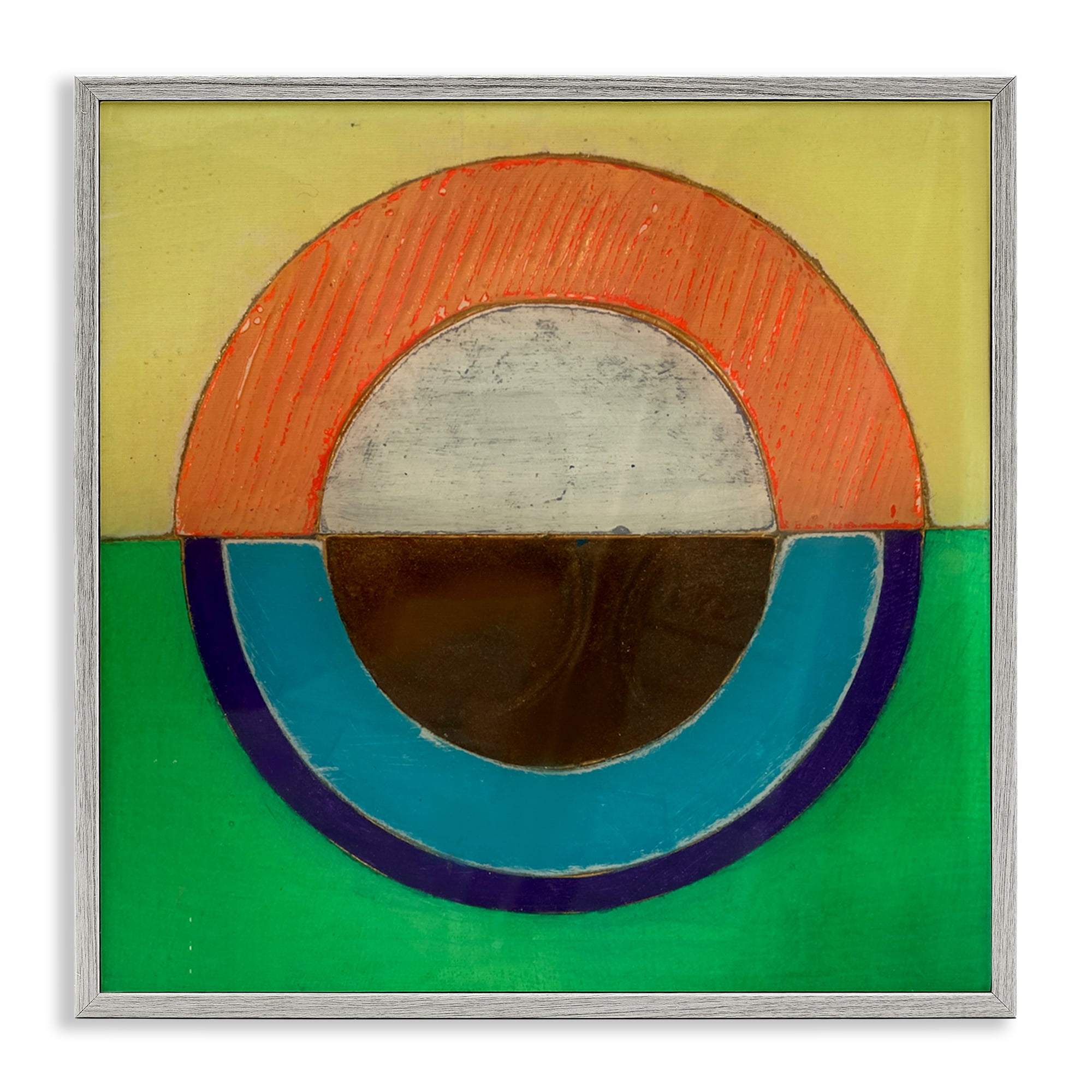 Stupell Industries Balanced Circle Symmetry Gray Framed Giclee Art, design by Matthew Finger