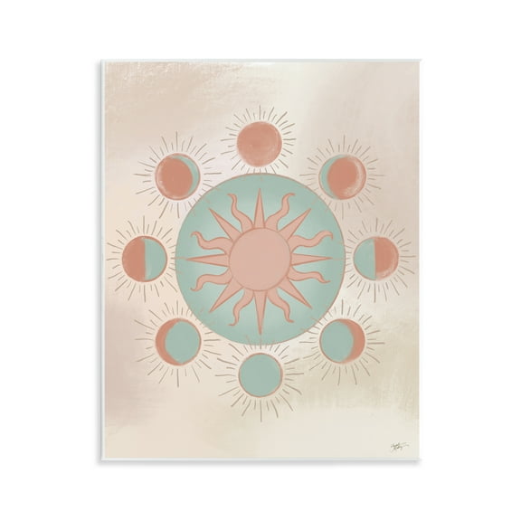 Stupell Industries Balanced Lunar Moon Phases Astrology & Stars Painting Unframed Art Print Wall Art, 11 x 14