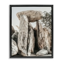 Stupell Industries Balanced Rock Formation Landscape Photography Black Floater Framed Canvas Art Print Wall Art, 17 x 21