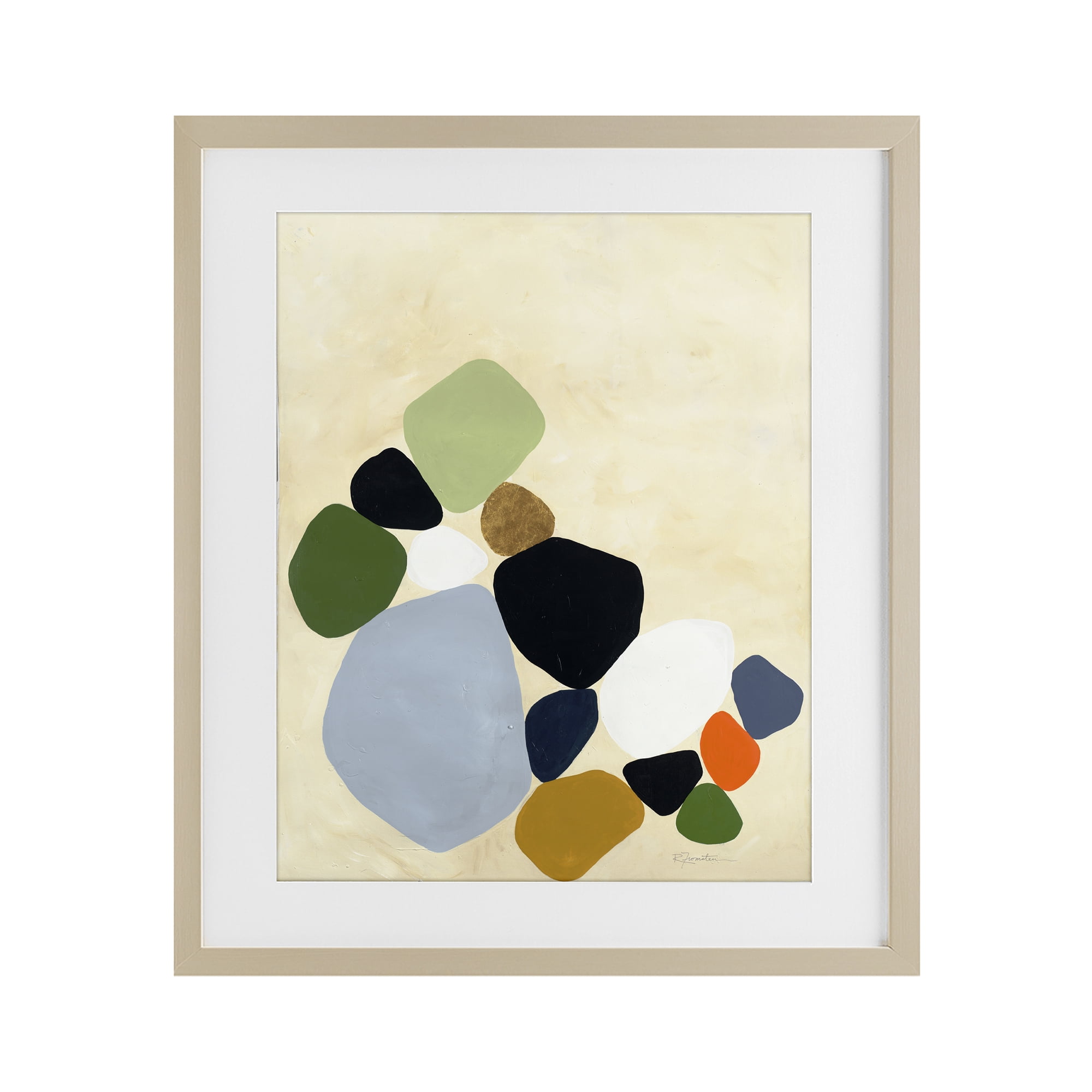 Stupell Industries Balanced Shapes Cluster Birch Framed Print Under Glass, design by Ruth Fromstein