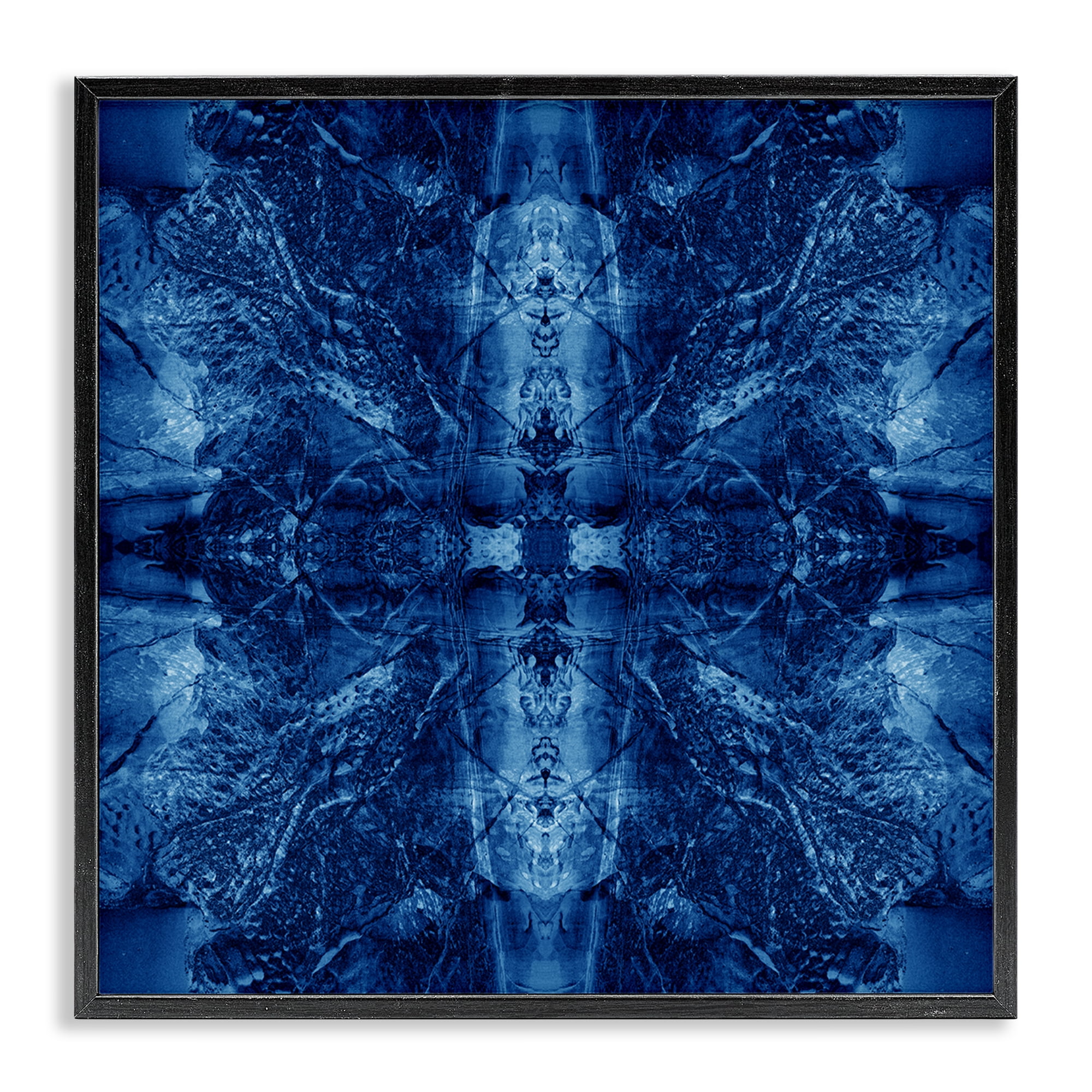 Stupell Industries Balanced Tie Dye Pattern Abstract Painting Black Framed Art Print Wall Art, 12 x 12
