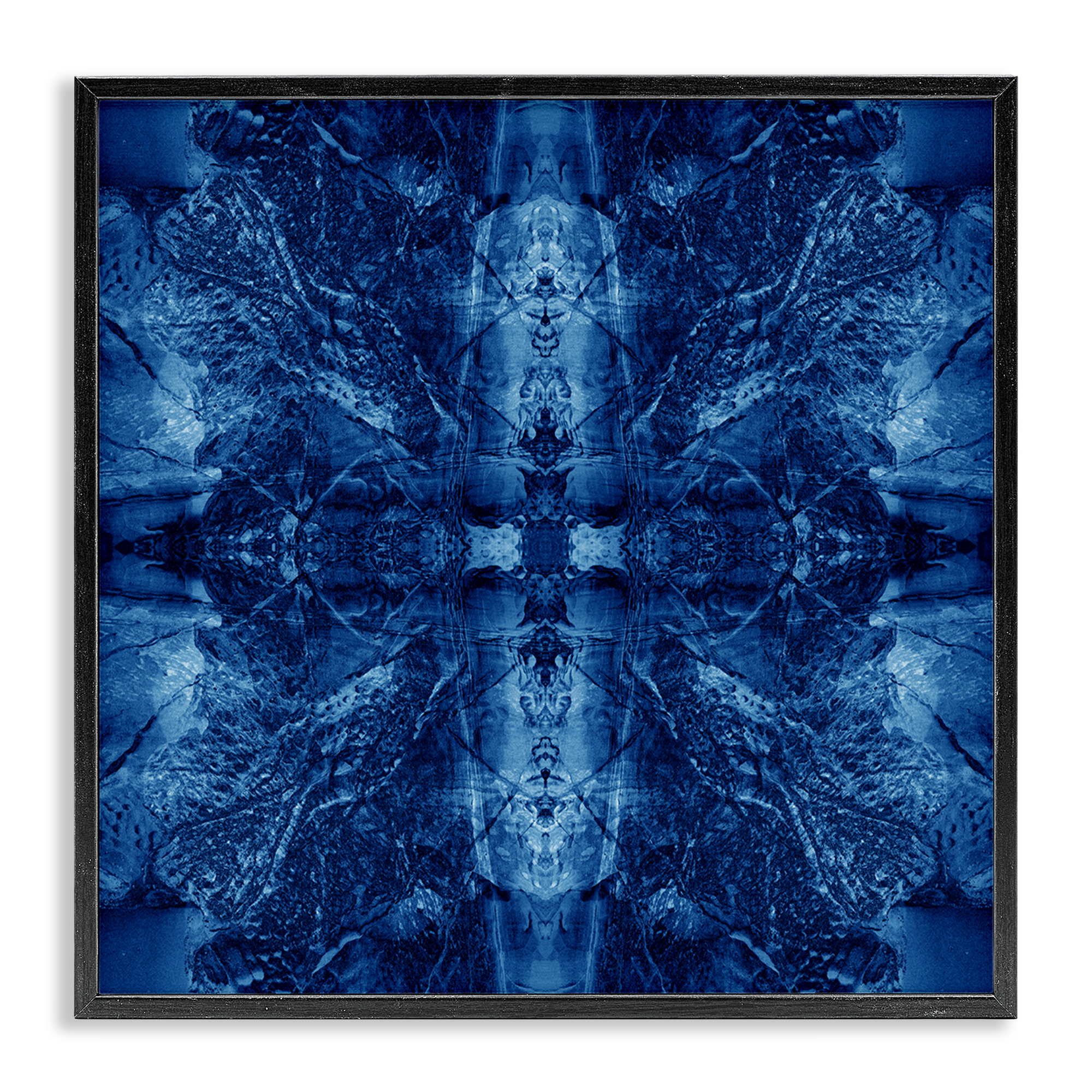 Stupell Industries Balanced Tie Dye Pattern Abstract Painting Black Framed Art Print Wall Art, 24 x 24
