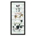 thumbnail image 1 of Stupell Industries Balancing Farm Animals Rustic White Plank Pattern Graphic Art Black Framed Art Print Wall Art, Design by Carol Robinson, 1 of 5