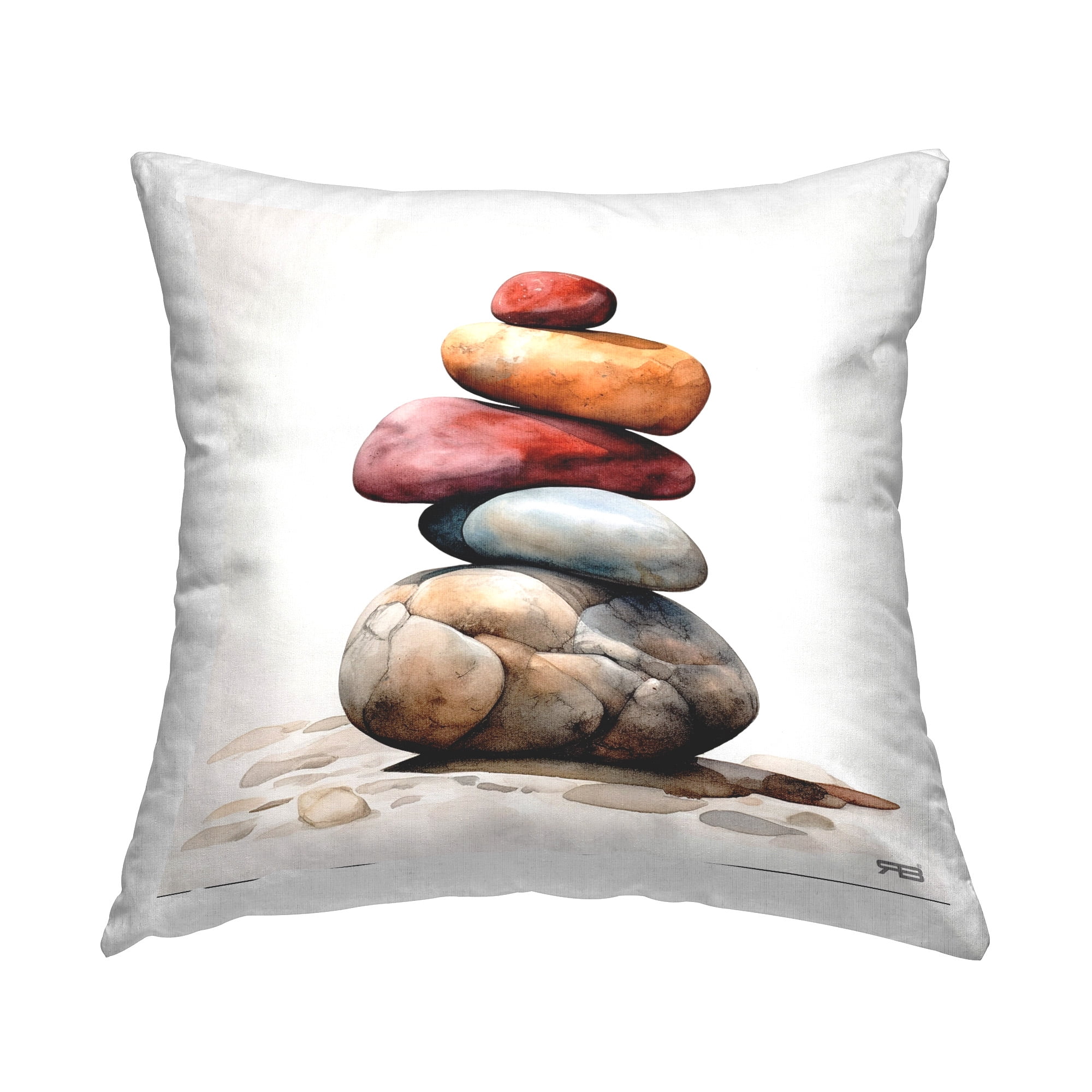 Stupell Industries Balancing Rock Stack Decorative Printed Throw Pillow Design by RB