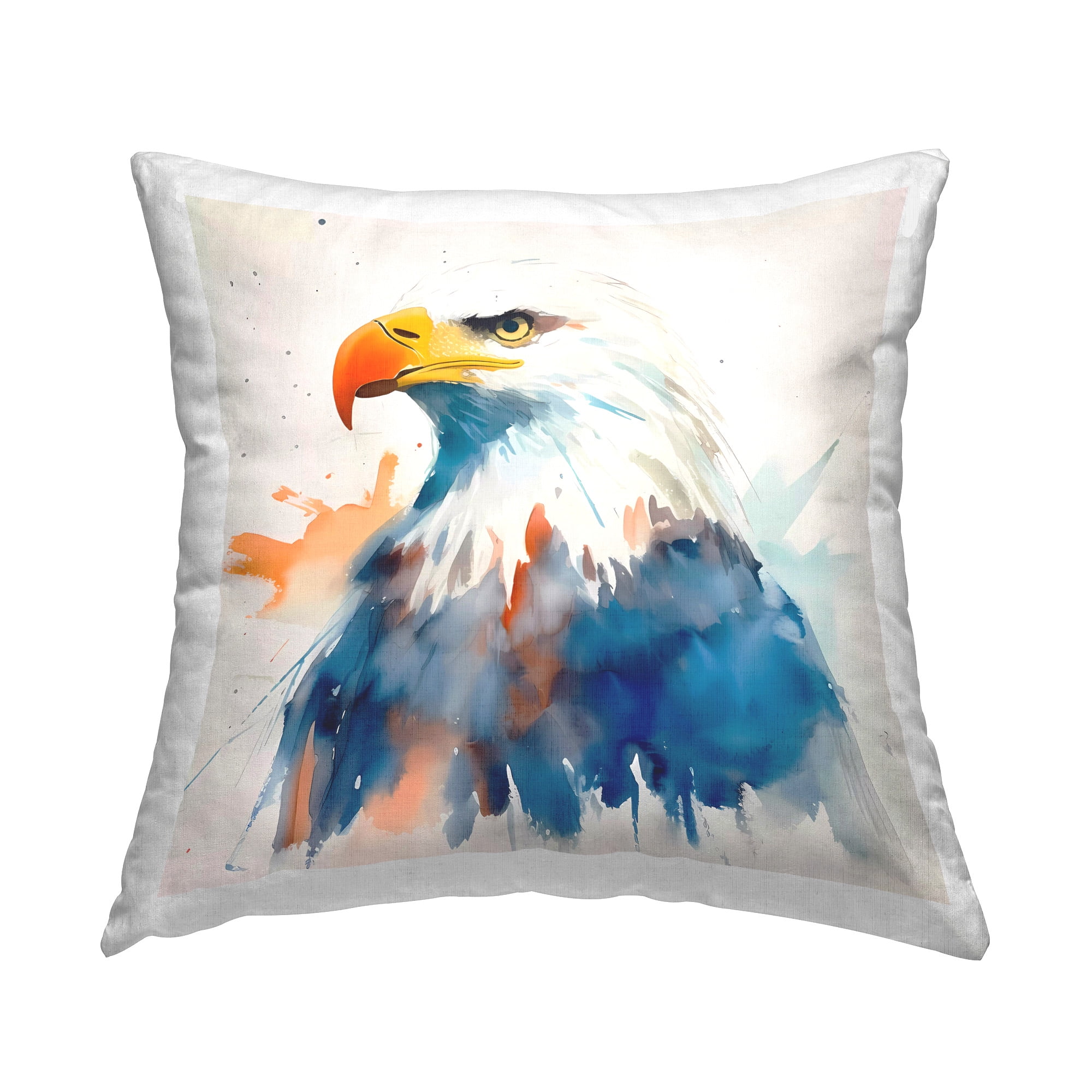 Stupell Industries Bald Eagle Modern Splash Decorative Printed Throw Pillow Design by Walker Noble