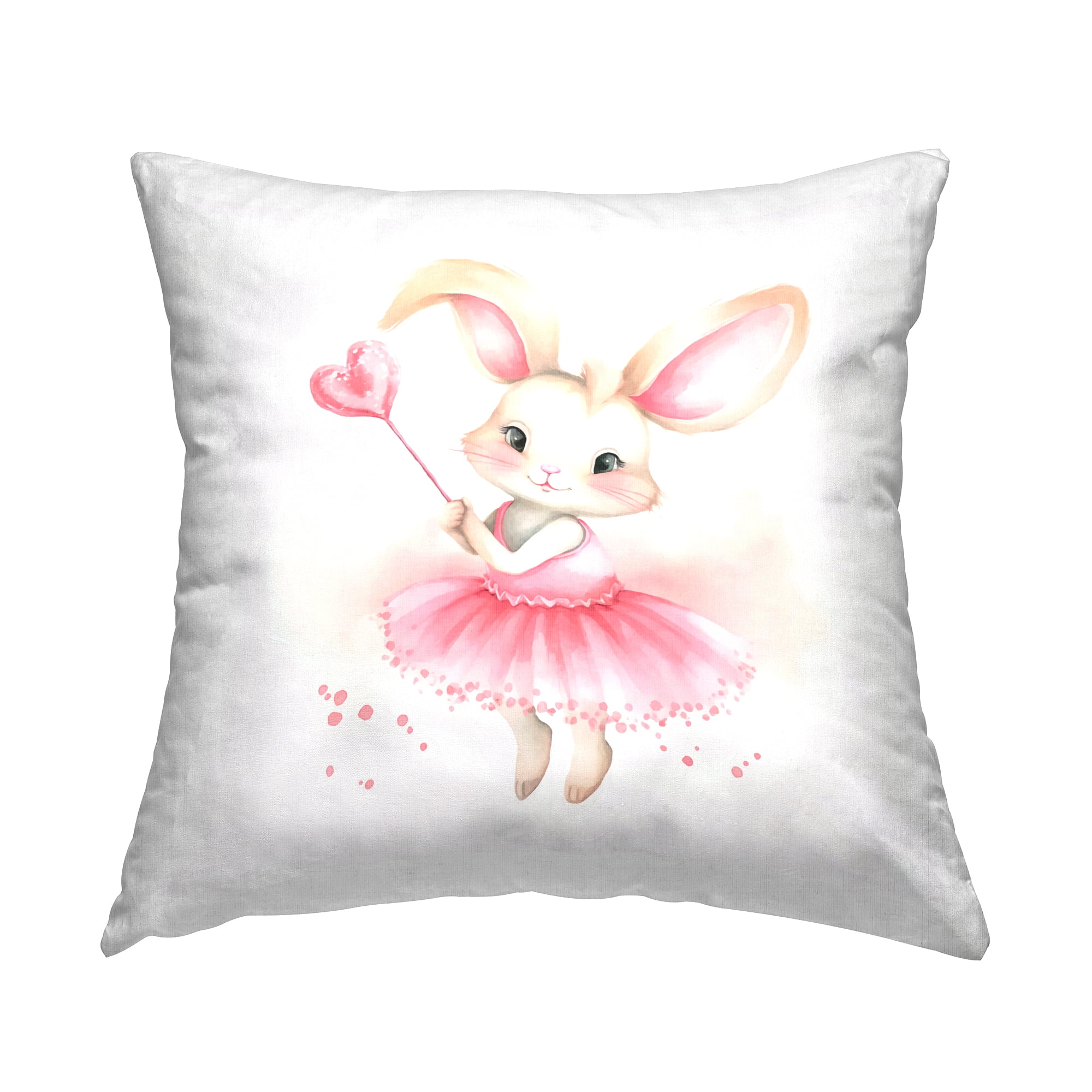 Stupell Industries Ballerina Bunny with Wand Decorative Printed Throw Pillow Design by Andrea Haase.
