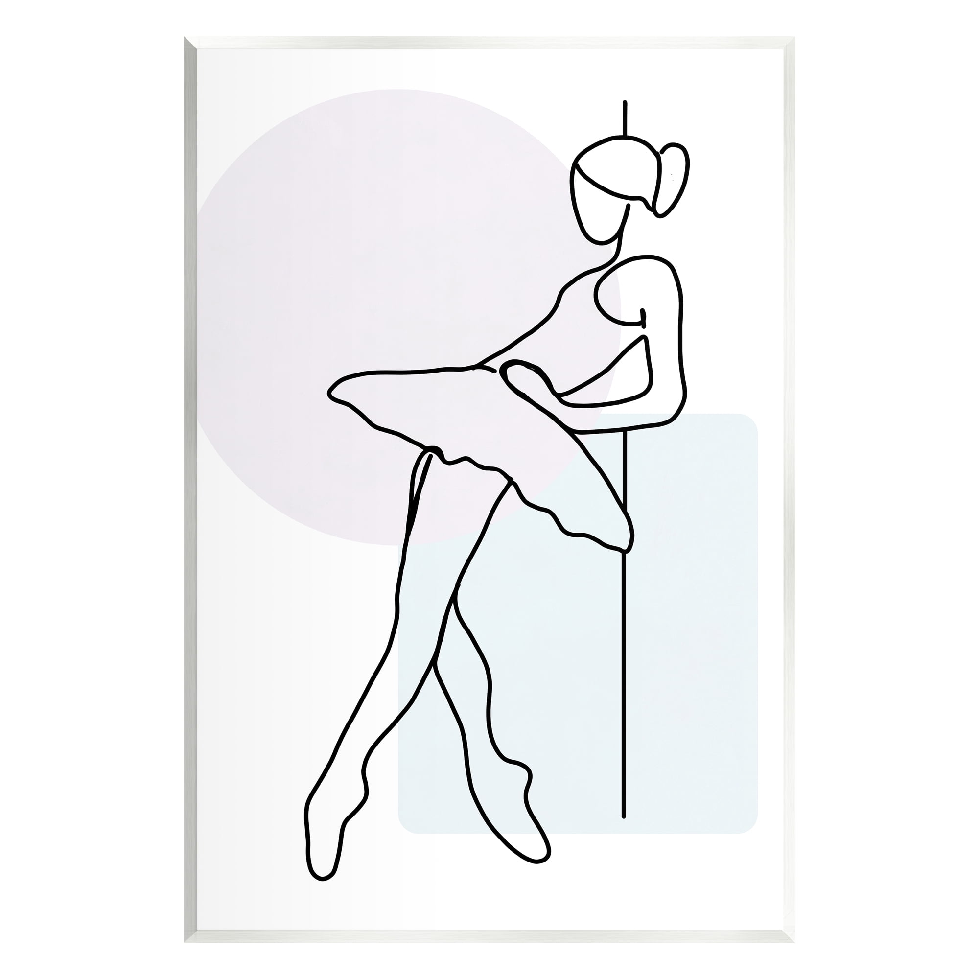Stupell Industries Ballerina Doodle on White Abstract Painting Unframed Art Print Wall Art, 10 x 15