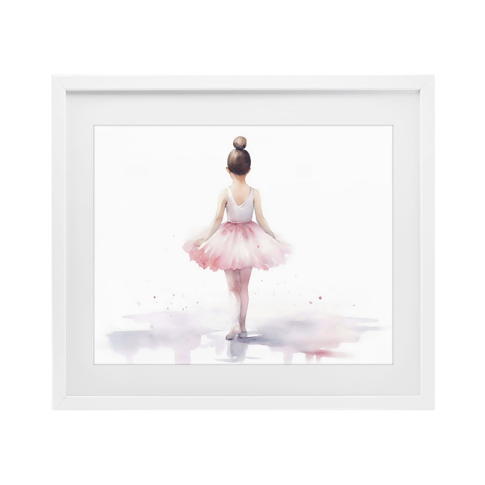 Stupell Industries Ballerina Facing Away White Framed Print Under Glass, design by Creative Studio