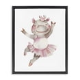 thumbnail image 1 of Stupell Industries Cottage Ballerina Hippo in Tutu Black Floating Frame Canvas Art, 17 x 21, by LSR Design Studio, 1 of 8