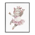 thumbnail image 1 of Stupell Industries Cottage Ballerina Hippo in Tutu Black Framed Giclee Art, 11 x 14, by LSR Design Studio, 1 of 8