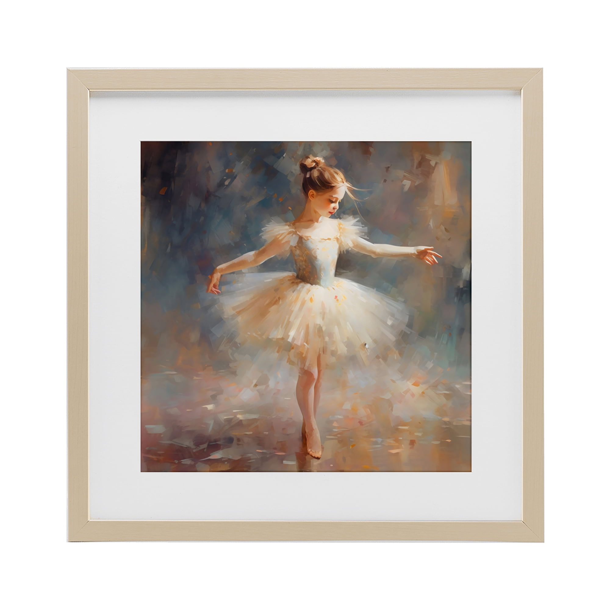 Stupell Industries Ballerina In White Tutu Birch Framed Print Under Glass, design by Creative Studio