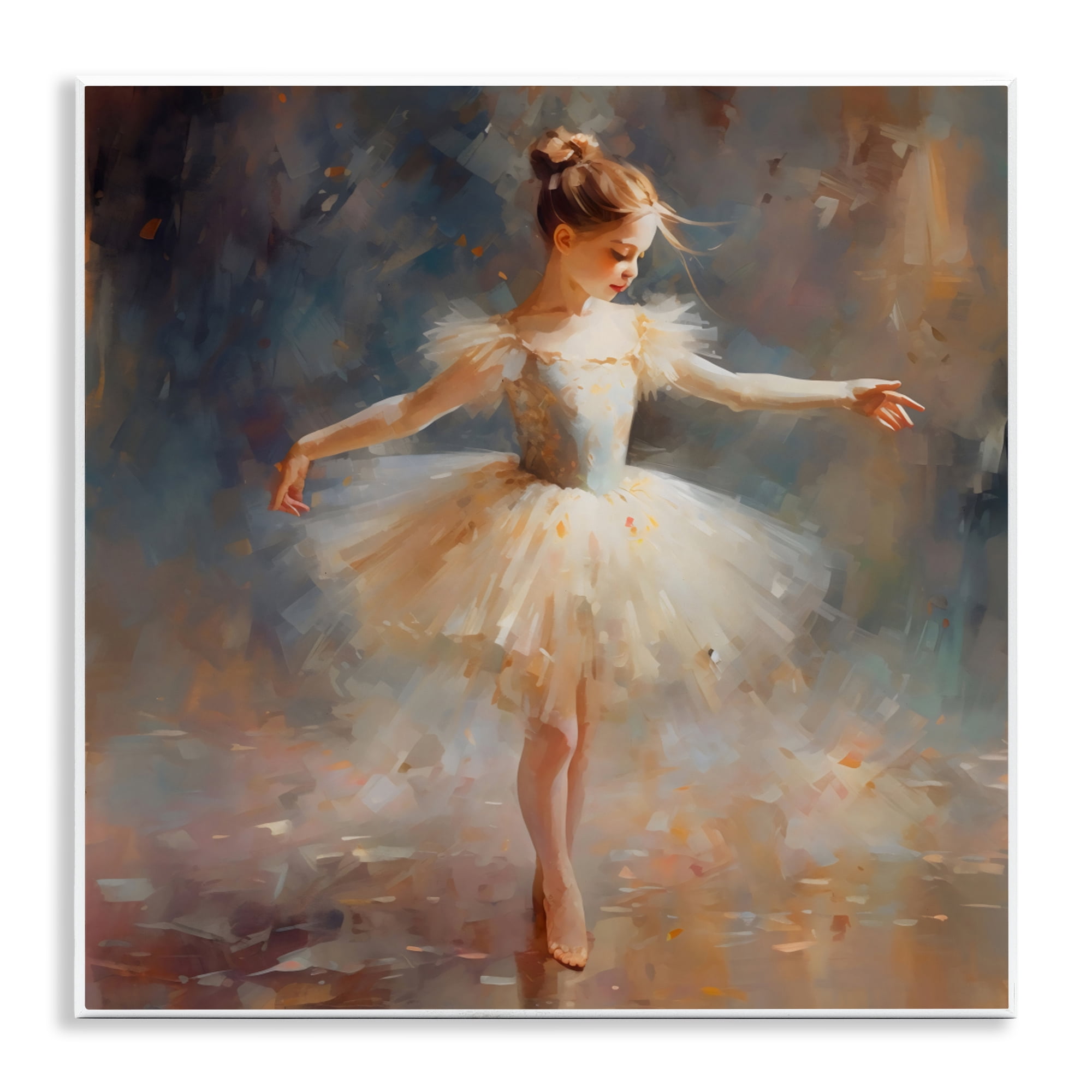 Stupell Industries Ballerina In White Tutu Wall Plaque Art, design by Creative Studio