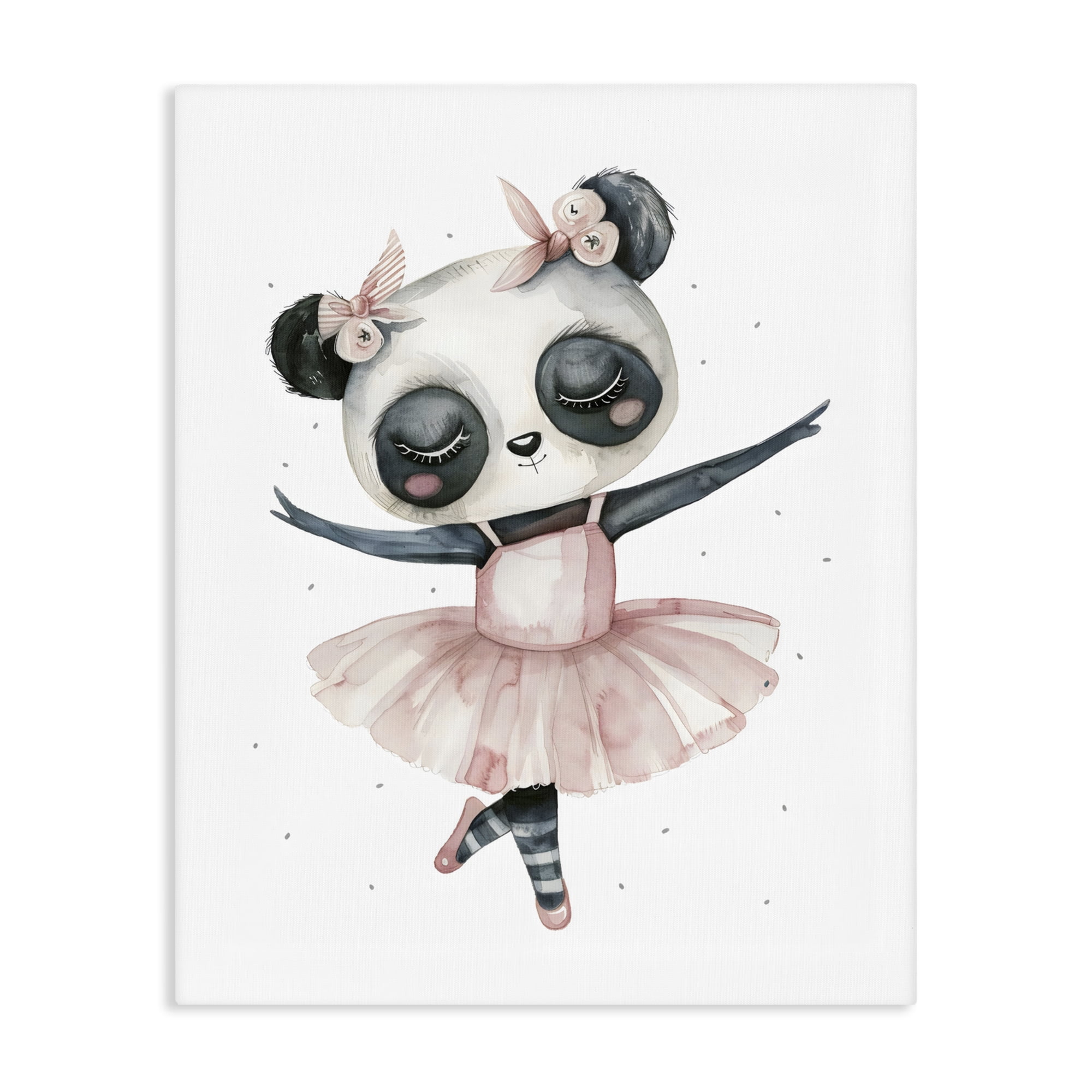 Stupell Industries Ballerina Panda in Pink Tutu Canvas Wall Art, design by LSR Design Studio