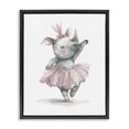 thumbnail image 1 of Stupell Industries Cottage Ballerina Rhino in Pink Tutu Black Floating Frame Canvas Art, 17 x 21, by LSR Design Studio, 1 of 8