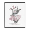thumbnail image 1 of Stupell Industries Cottage Ballerina Rhino in Pink Tutu Black Framed Giclee Art, 11 x 14, by LSR Design Studio, 1 of 8