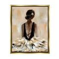 thumbnail image 1 of Stupell Industries Ballerina in Abstract Gown Beauty & Fashion Painting Gold Floater Framed Canvas Art Print Wall Art, 17 x 21, 1 of 10