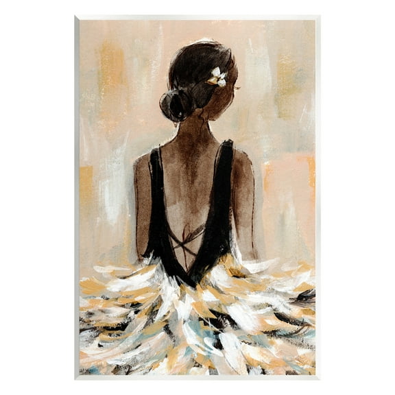 Stupell Industries Ballerina in Abstract Gown Beauty & Fashion Painting Unframed Art Print Wall Art, 10 x 15