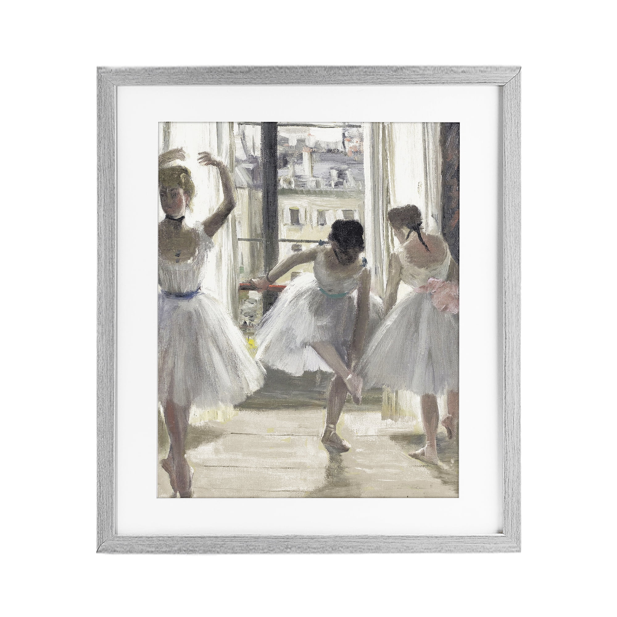 Stupell Industries Ballet Class In Practice Gray Framed Print Under Glass, design by Leah Straatsma
