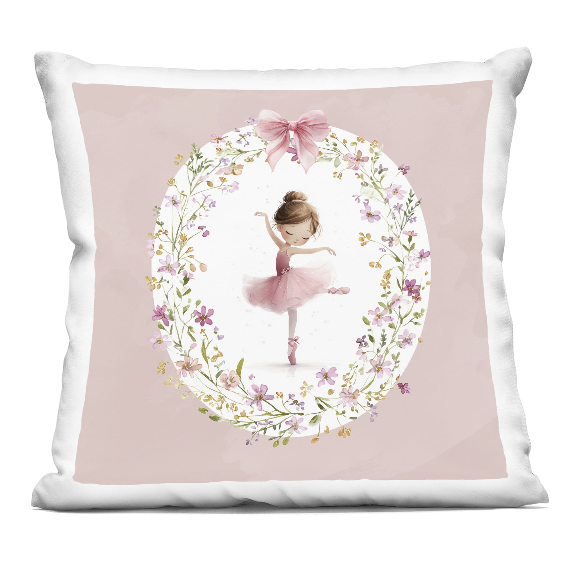 Stupell Industries Ballet Dancing Princess Decorative Printed Throw Pillow, design by Christine Simpson Art, 18 x 7 x 18