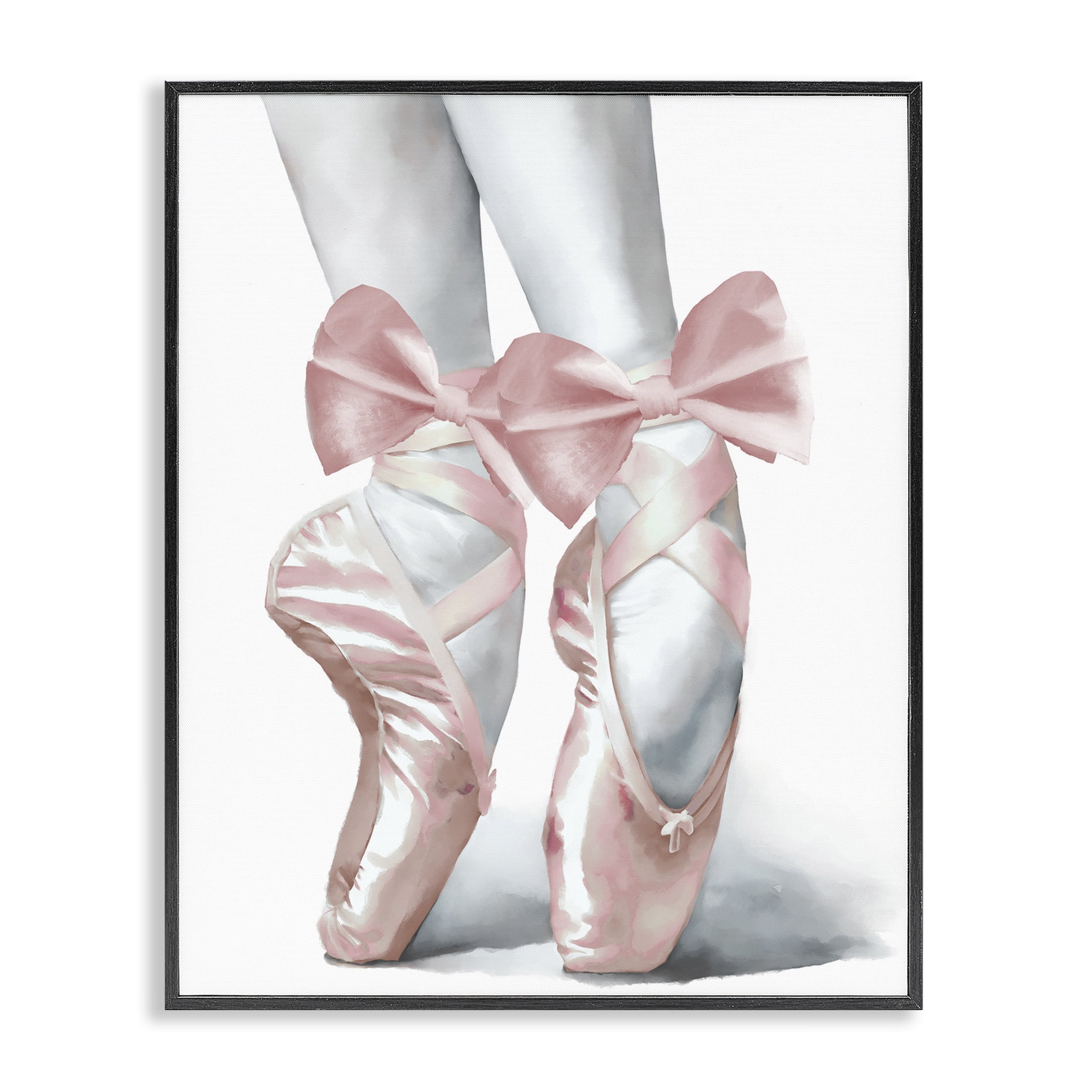 Stupell Industries Ballet Pointe Shoes Black Framed Giclee Art, design by Elizabeth Medley
