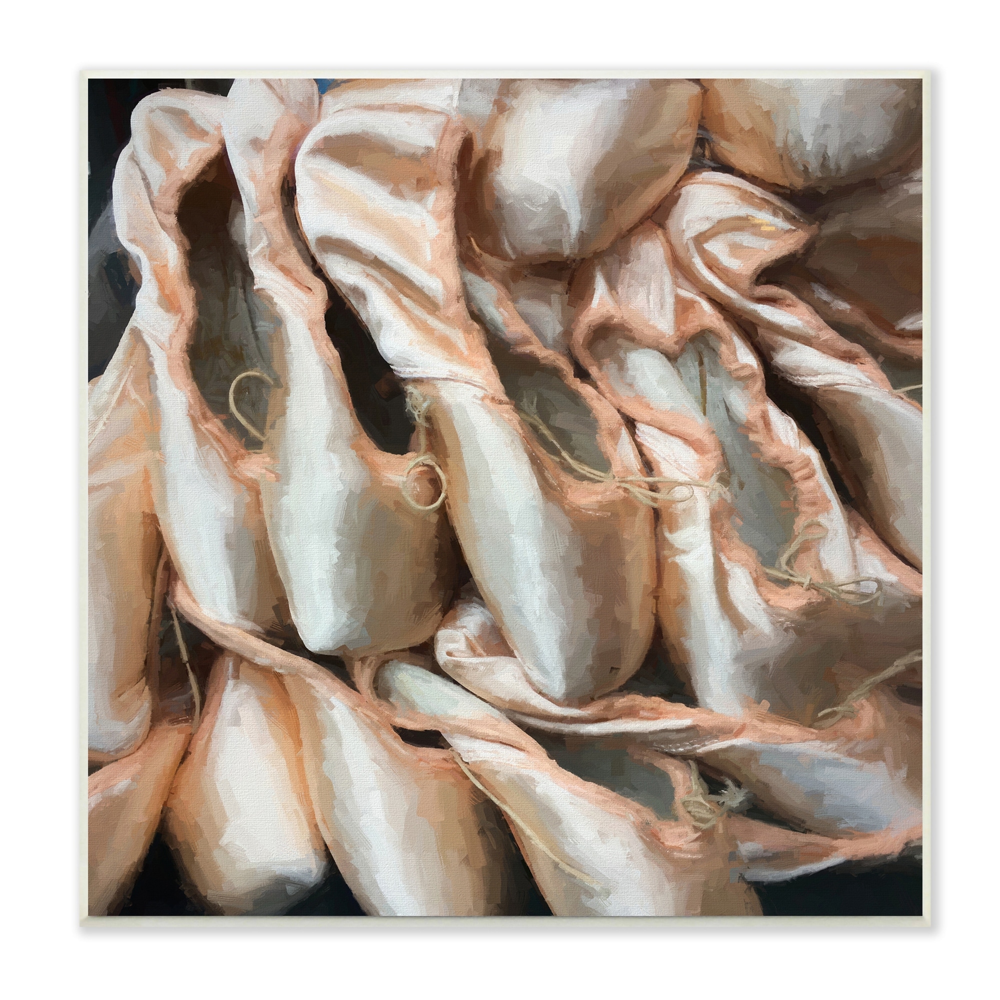 Stupell Industries Ballet Slippers Dancer Pointe Shoes Painting Painting Unframed Art Print Wall Art, Design by Graffitee Studios