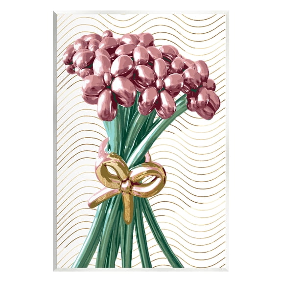 Stupell Industries Balloon Bouquet on Stripes Abstract Painting Unframed Art Print Wall Art, 13 x 19