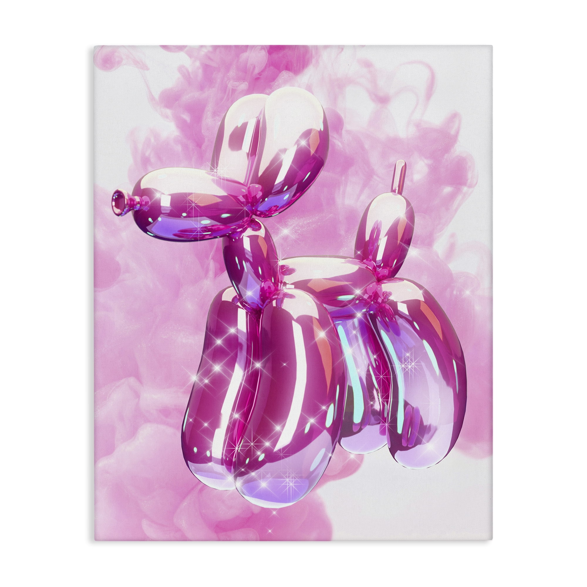 Stupell Industries Balloon Dog with Sparkle Abstract Painting Wrapped Canvas Art Print Wall Art, 36 x 48