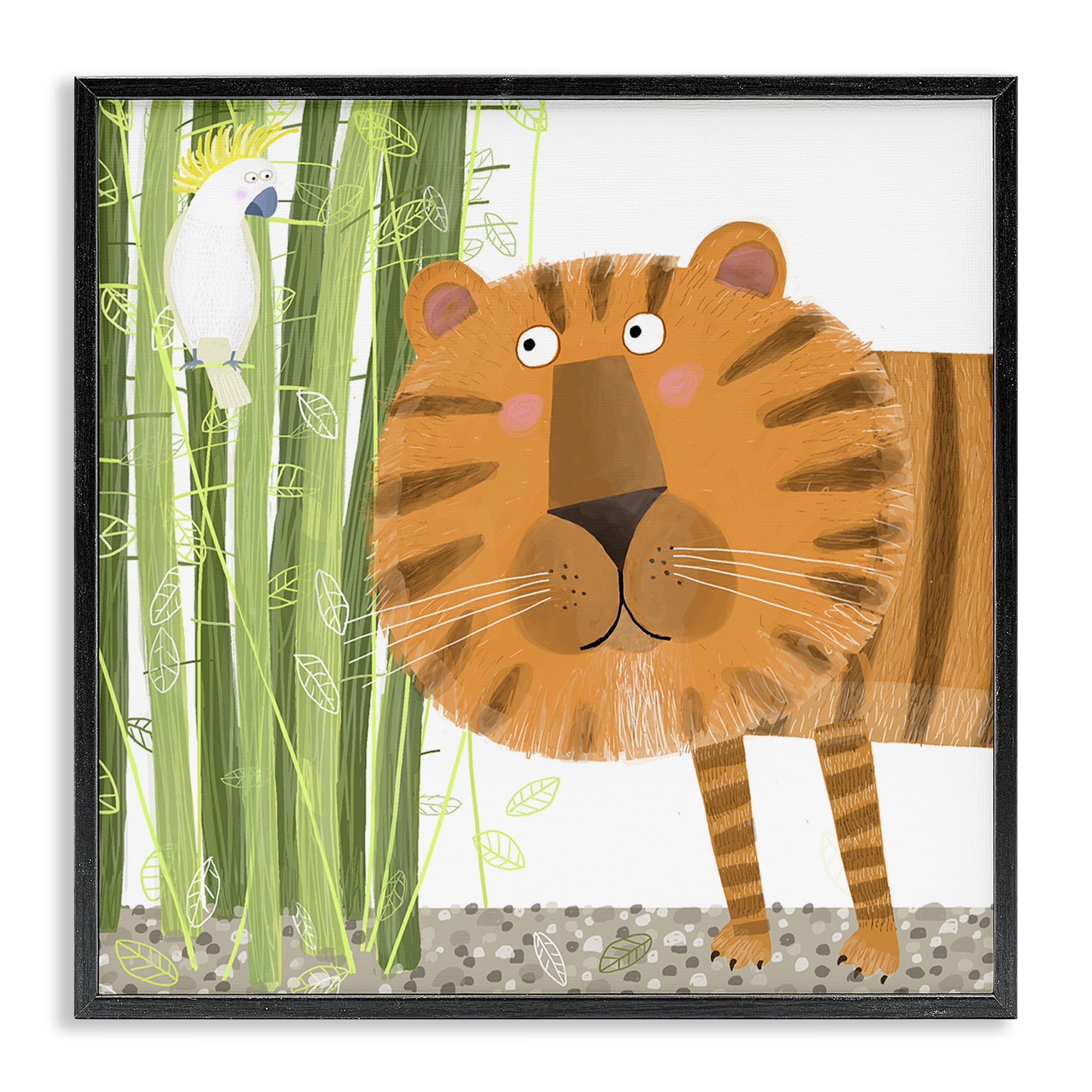 Stupell Industries Bamboo Trees & Tiger Black Framed Giclee Art, design by Carla Daly