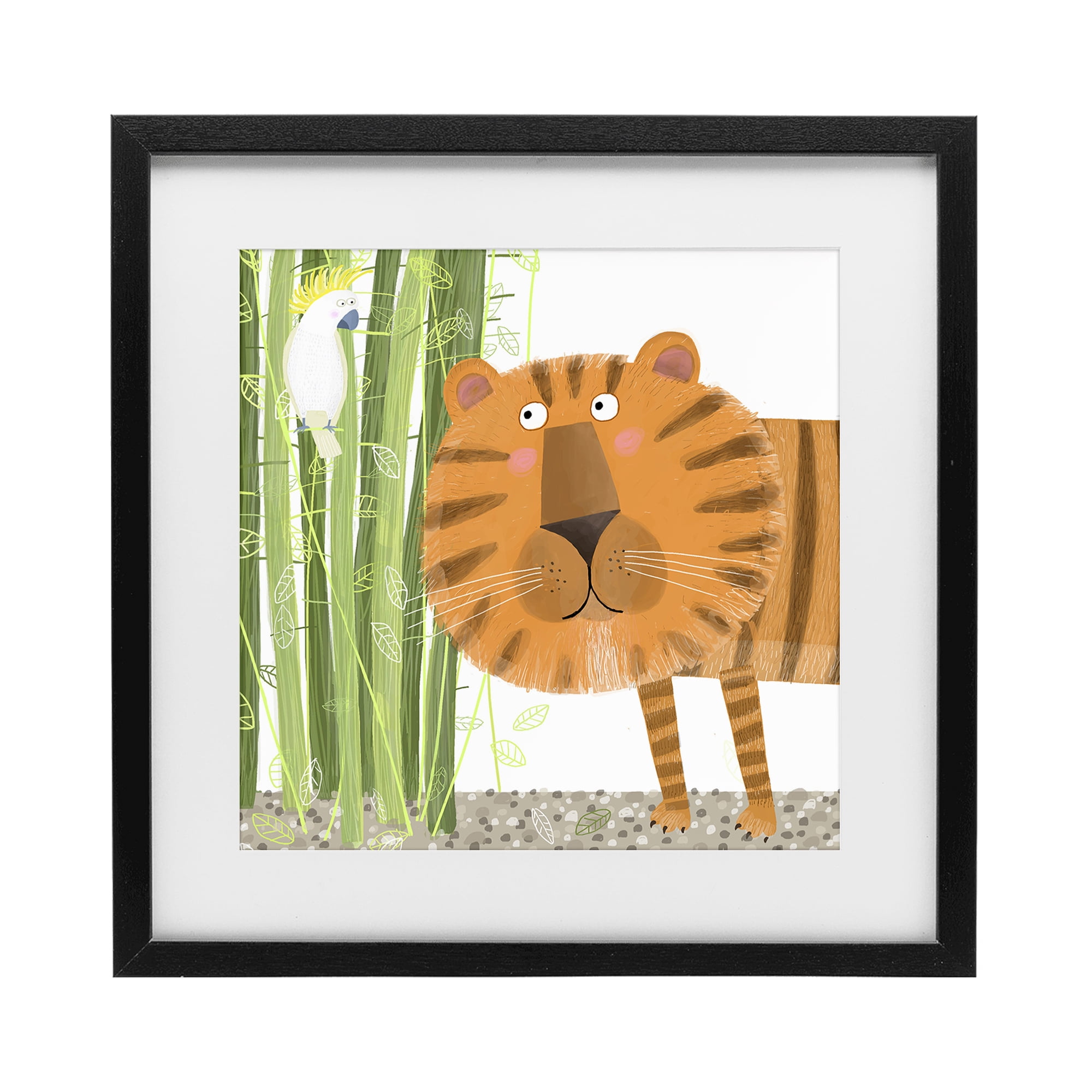 Stupell Industries Bamboo Trees & Tiger Black Framed Print Under Glass, design by Carla Daly
