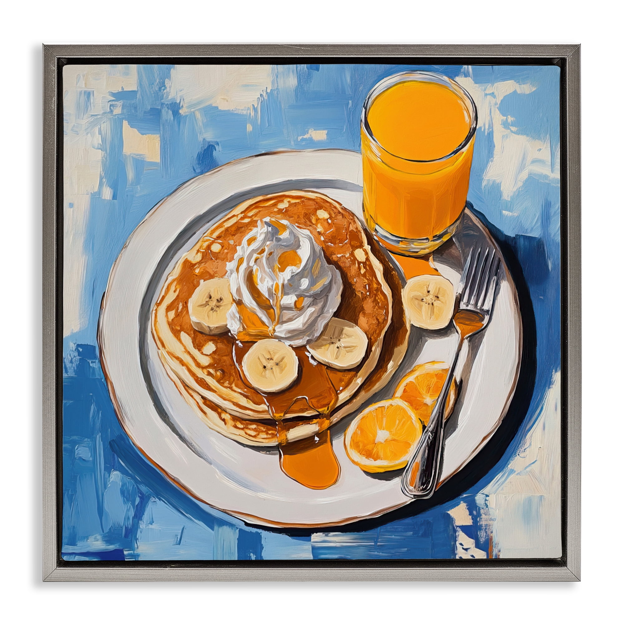 Stupell Industries Banana Bliss Sunshine Gray Framed Floater Canvas Wall Art, design by Tina LeCour