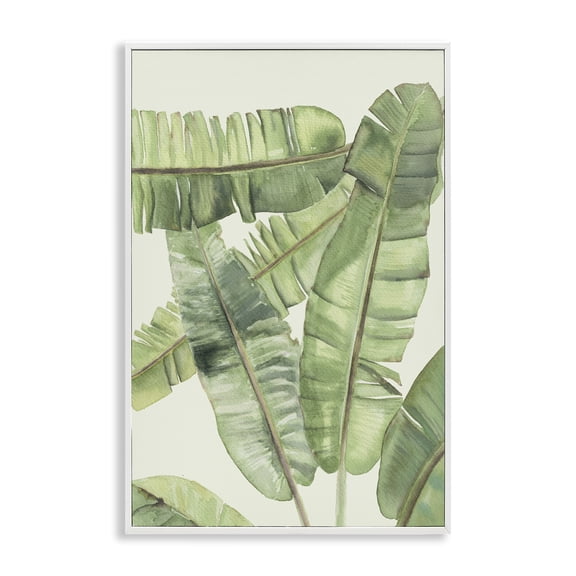 Stupell Industries Banana Leaves Layered White Framed Giclee Art design by Errico & Slyp, 24 x 16