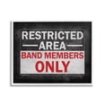 thumbnail image 1 of Stupell Industries Band Members Only Typography Painting White Framed Art Print Wall Art, 30 x 24, 1 of 9