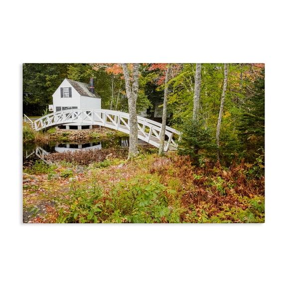 Stupell Industries Bar Harbor Town Bridge Canvas Wall Art, design by Jon Evan