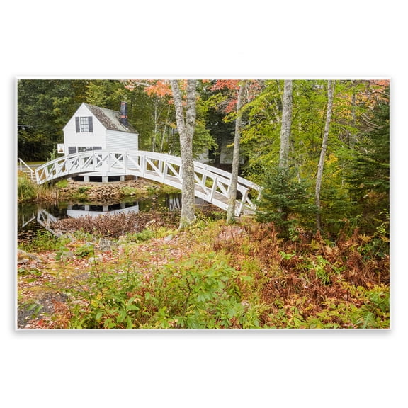 Stupell Industries Bar Harbor Town Bridge Wall Plaque Art, design by Jon Evan