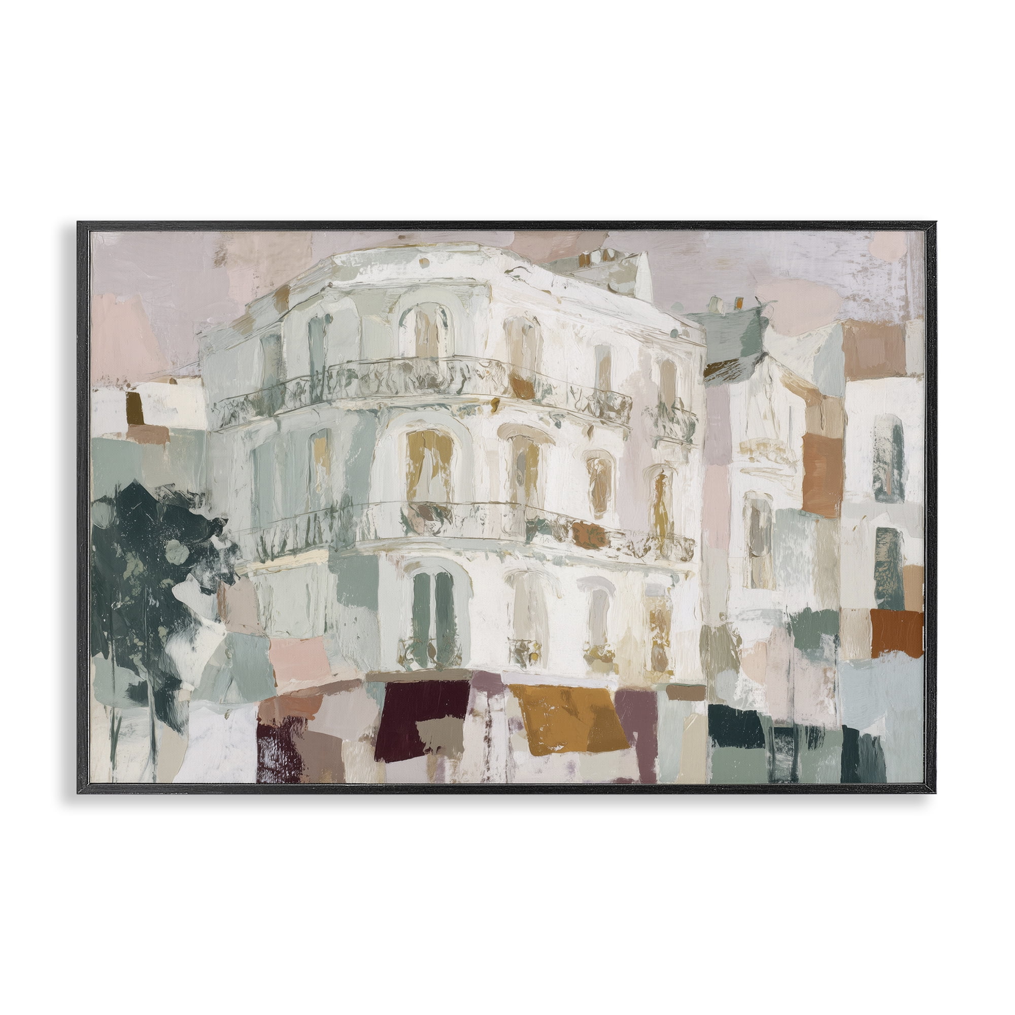 Stupell Industries Barcelona Street Corner Black Framed Giclee Art, design by Chromatic Storm Studio
